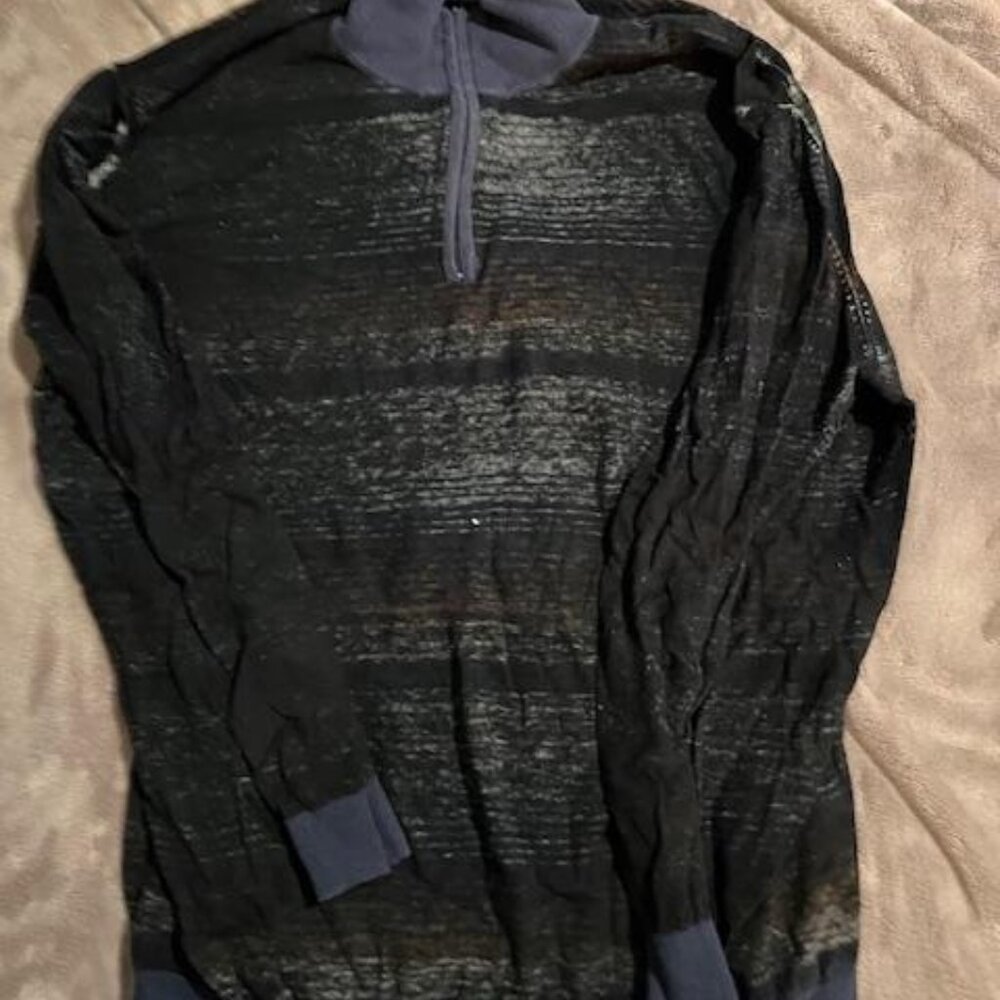 Bugatchi - Bird's Eye Jacquard Quarter-Zip Mock Neck Sweater